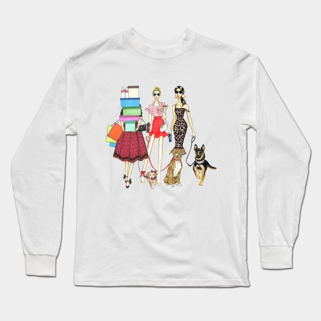 Dog Lovers Gank Long Sleeve T-Shirt by Ji Illustrator